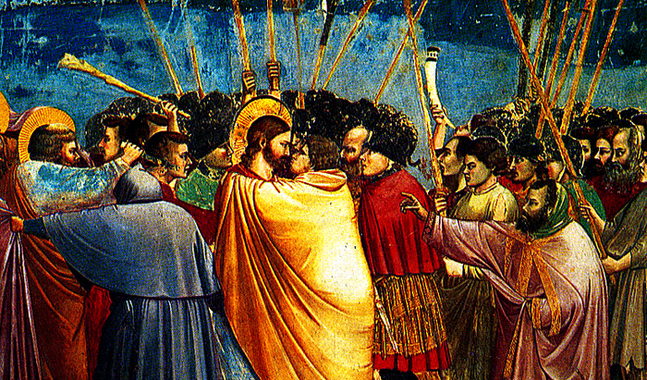 Jesus blir förrådd. (Giotto di Bondone)