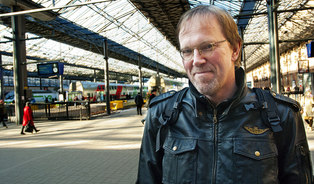 Sven-olav back anlände till Helsingfors (26.3)för att föreläsa på seminariet ”Lutherdomens sista dagar? ” FOTO: Tomas von Martens