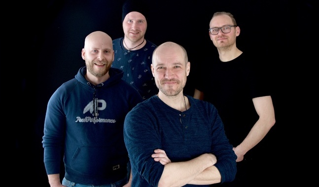 Daniel Pettersson, Mattias Forsblom, Mikael Ahlskog och Christian Lund är The Rime.