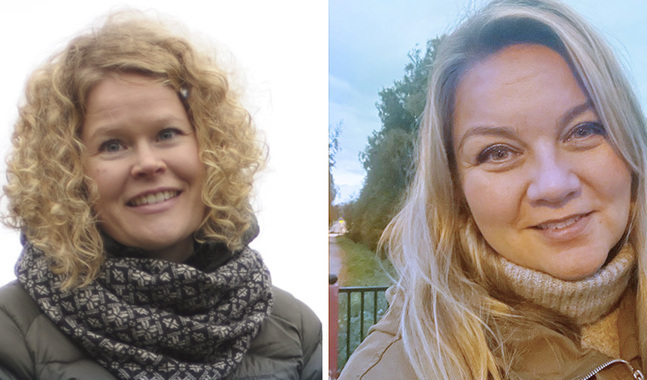 Sonja Djupsjöbacka (till vänster) och Cecilia Åminne är lärare och röstmagneter. De vill jobba för en välkomnande församling och ökad delaktighet för medlemmarna.