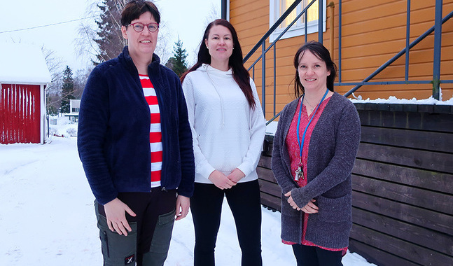Från vänster Elisabeth Ström, Sanna Huhta och Joanna Holm.