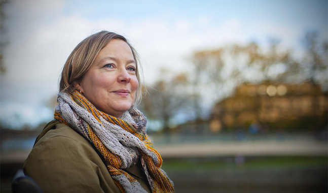Anna-Pia Svarvar bor en del av veckan i Åbo, där hon studerar teologi.