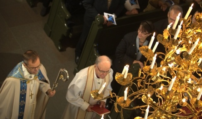 Festprocession, biskop Björn Vikström och ärkebiskop emeritus John VIkström.