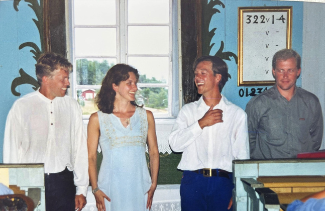 För 25 år sedan uppträdde Birthe Wingren, Sören Lillkung och Riko Eklundh och Henrik Wikström i Nötö kyrka. Samma kvartett är med i år.