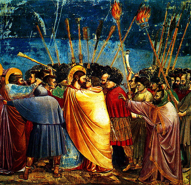 Jesus blir förrådd. (Giotto di Bondone)