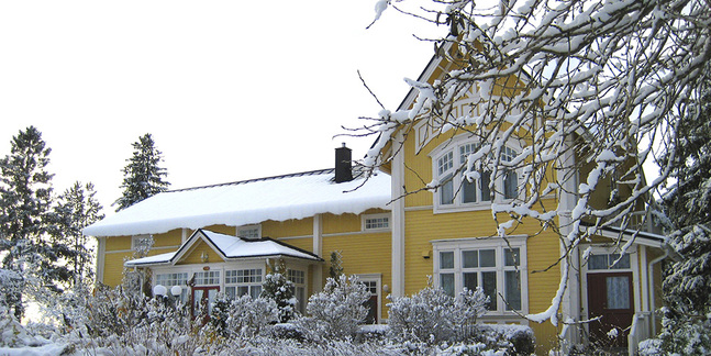 Josslas i Närpes i vinterskrud.  FOTO: PRIVAT
