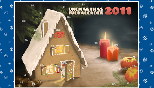 UngMarthas julkalender har pyssel och recept.