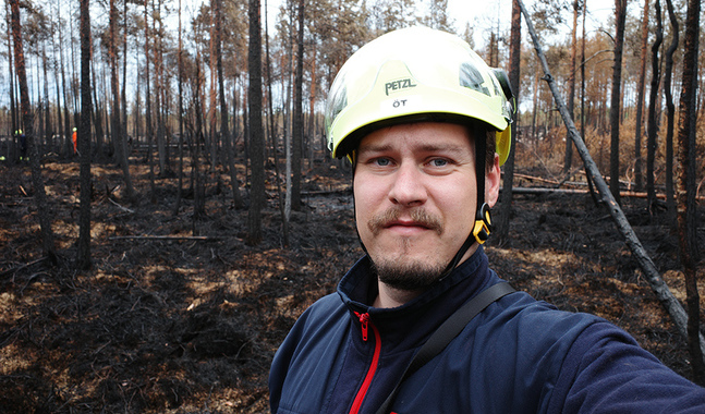 En skogsbrand lämnar ett öde landskap efter sig, men är ändå en del av skogens levnadscykel,
konstaterar Linus Stråhlman. 