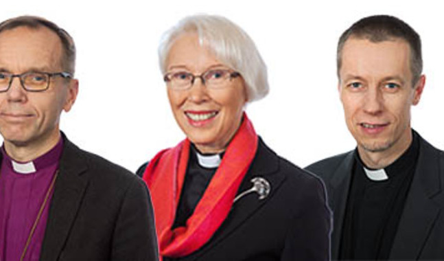 Tapio Luoma, Björn Vikström, Heli Inkinen, Ville Auvinen eller Ilkka Kantola är vår nya ärkebiskop.