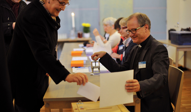 Roger Rönnberg, här fotad i samband med församlingsvalet 2014, går i pension nästa år.
